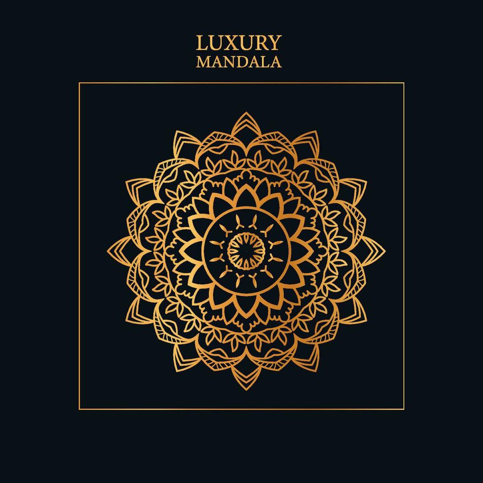 golden Luxus Mandala Vektor Abbildungen zum Grafik Design, T-Shirt Drucke, Poster, Tassen und mehr,