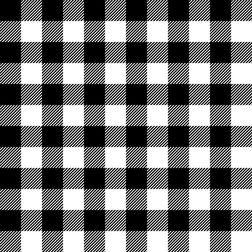 svart och vit pläd sömlös mönster, bakgrund vektor design.