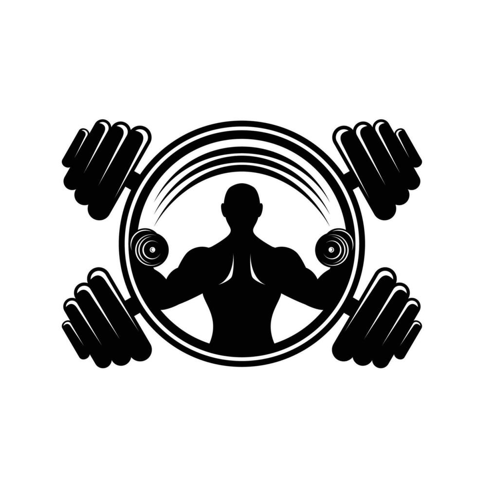 Fitness und Bodybuilding Logo Design Inspiration Vektor