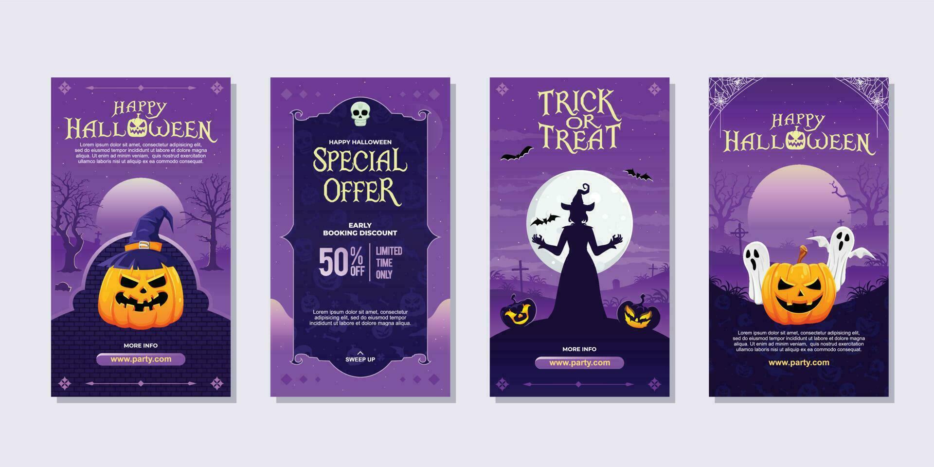 Halloween gespenstisch Karikatur Illustration. Halloween Grafik Design Vektor