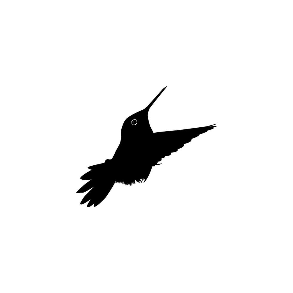 flygande kolibri silhuett, kan använda sig av konst illustration, hemsida, logotyp gram, piktogram eller grafisk design element. vektor illustration