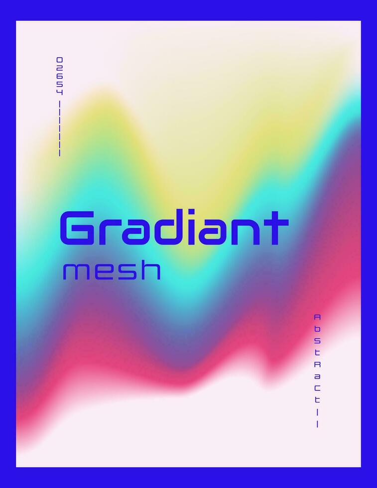 abstrakt gradant Hintergrund, Mehrfarbig Gradient Gittergewebe, wellig modisch Poster vektor