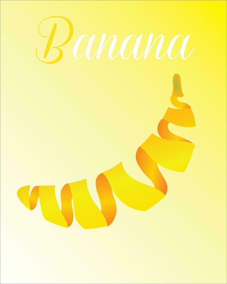 banan vektor. gul banan skivad remsa stil. tropisk frukter, banan snacks eller vegetarian näring. isolerat vektor illustration