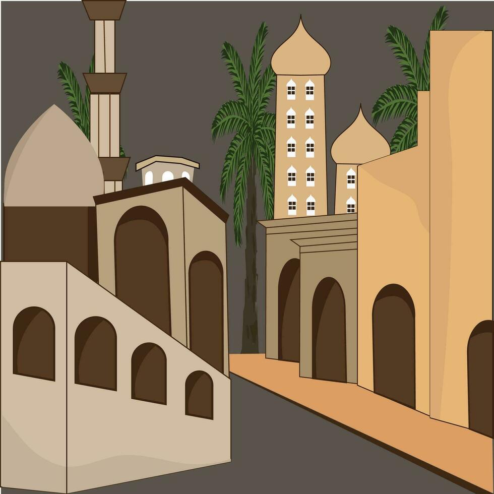 gammal islamic årgång bakgrund vektor