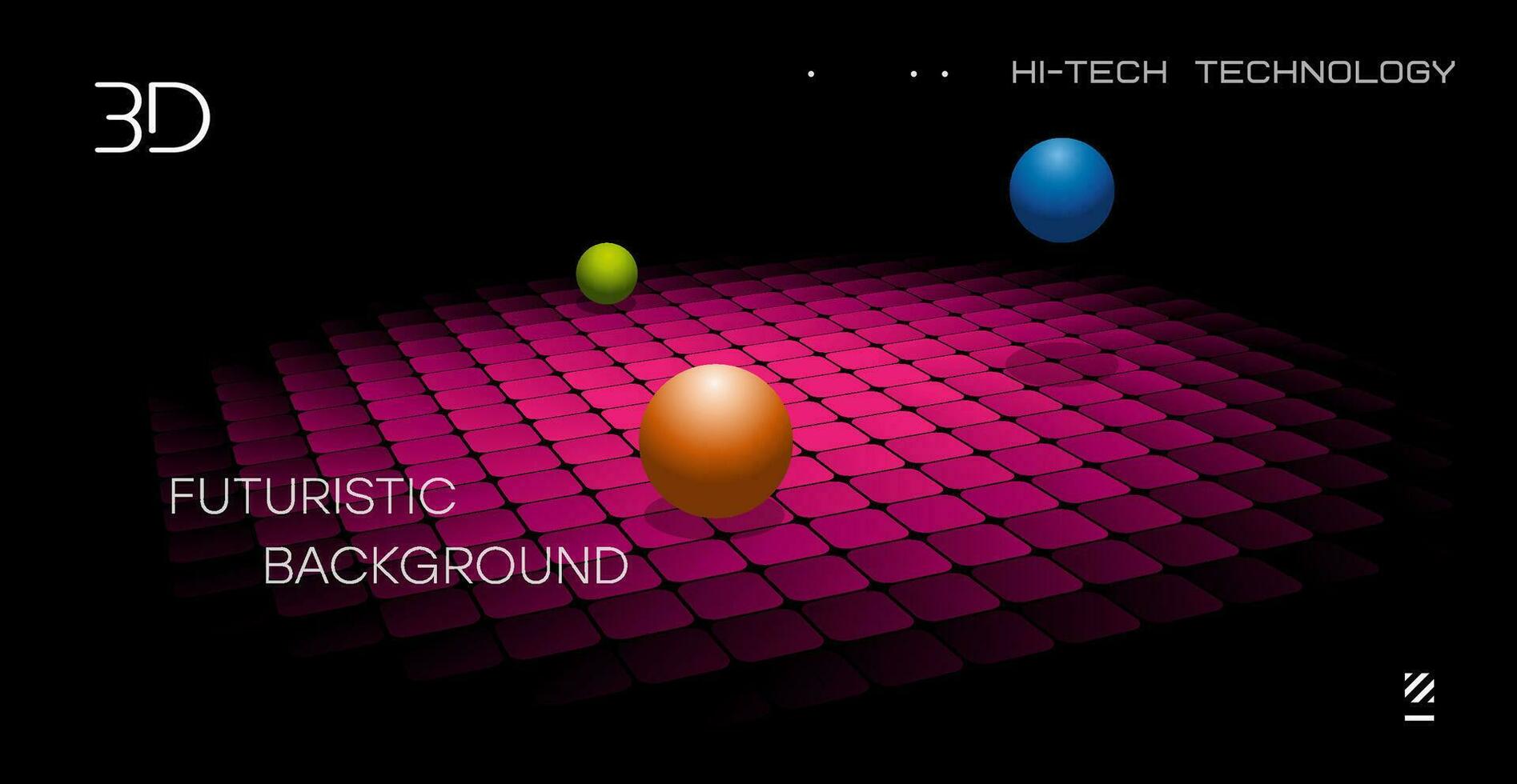 abstrakt bakgrund med 3d objekt effekt. 3d bollar i Plats. vektor
