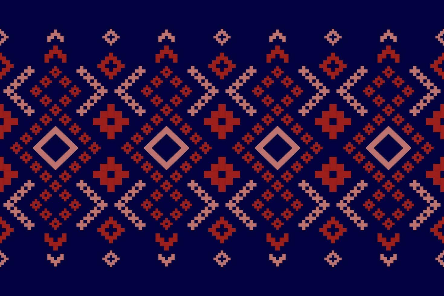 indigo Marin blå geometrisk traditionell etnisk mönster ikat sömlös mönster gräns abstrakt design för tyg skriva ut trasa klänning matta gardiner och sarong aztec afrikansk indisk indonesiska vektor