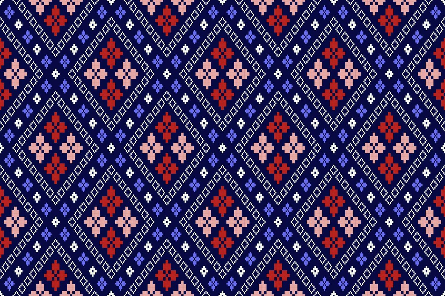 indigo Marin blå geometrisk traditionell etnisk mönster ikat sömlös mönster gräns abstrakt design för tyg skriva ut trasa klänning matta gardiner och sarong aztec afrikansk indisk indonesiska vektor