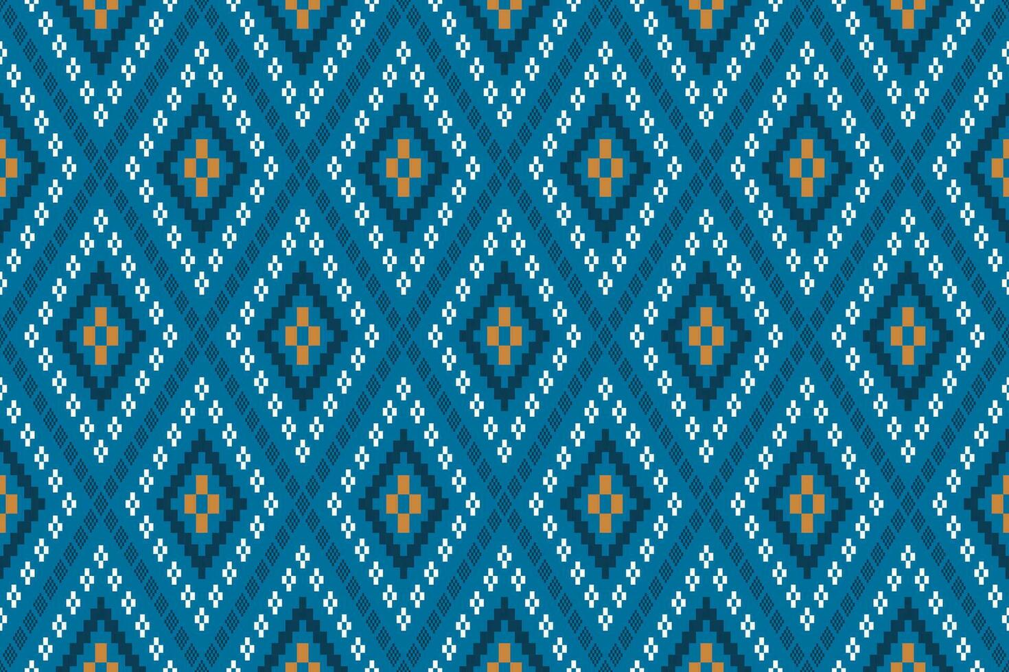 indigo Marin blå geometrisk traditionell etnisk mönster ikat sömlös mönster gräns abstrakt design för tyg skriva ut trasa klänning matta gardiner och sarong aztec afrikansk indisk indonesiska vektor