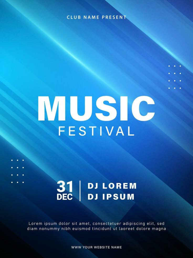 Musik- Festival Poster. Musical Party Flyer Vorlage. futuristisch bunt Musik- Party Einladung Design. Vektor Illustration