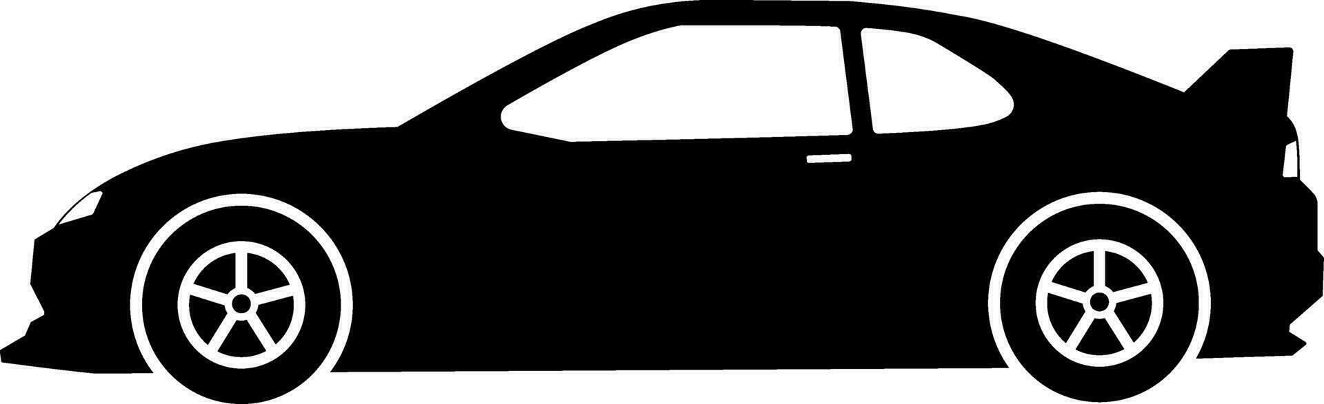 Sport Auto Symbol Vektor. Sport Rennen Auto Silhouette zum Symbol, Symbol oder unterzeichnen. schnell Sport Auto Grafik Ressource zum Transport oder Automobil vektor