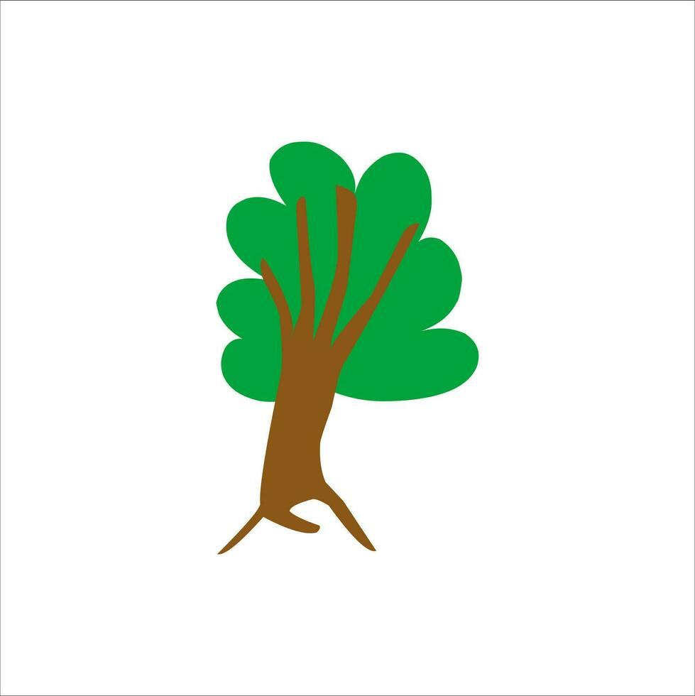 grön eps 10 vektor träd illustration isolerat på vit bakgrund, mycket lämplig för använda sig av på webbplatser, affischer, barns animationer och andra