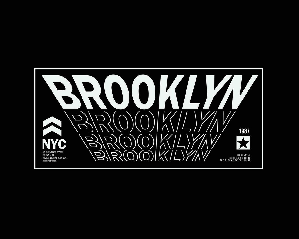 Brooklyn-Illustrationstypografie. perfekt für T-Shirt-Design vektor