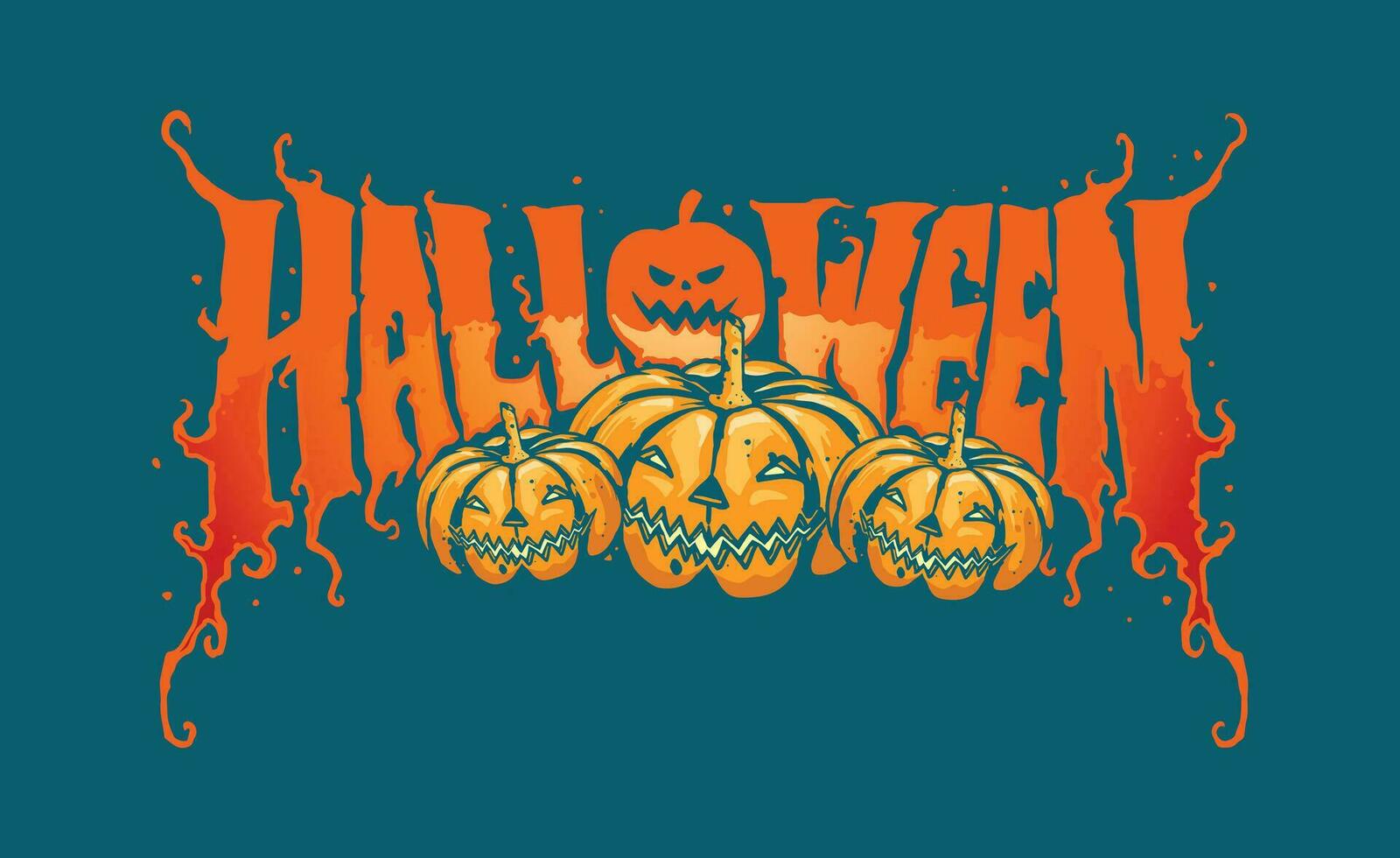 halloween typografi design vektor