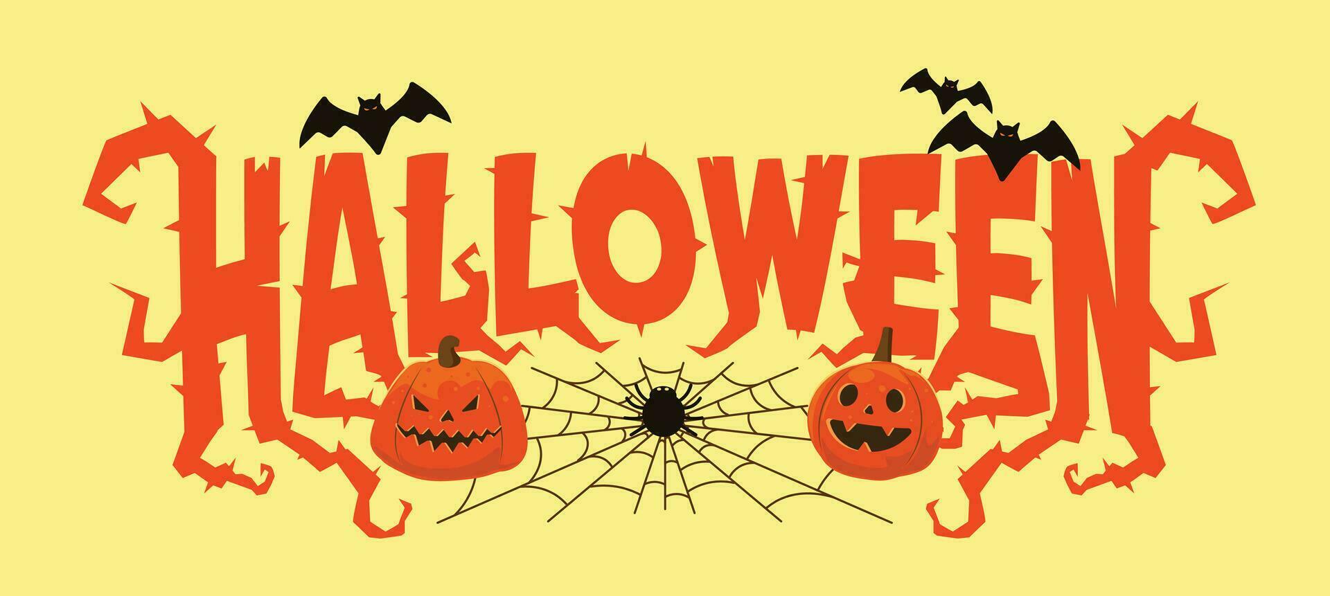 halloween typografi design vektor