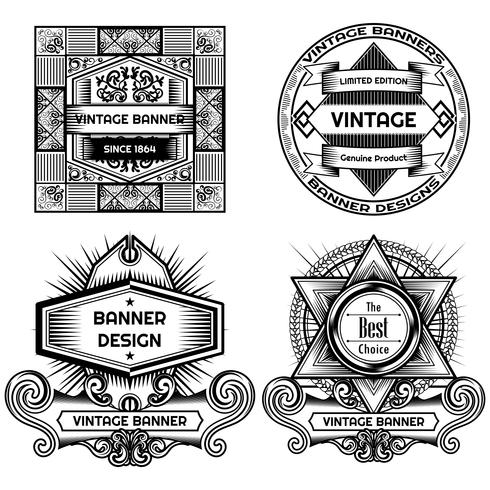 Vintage Hintergrund Label Design-Vorlage vektor