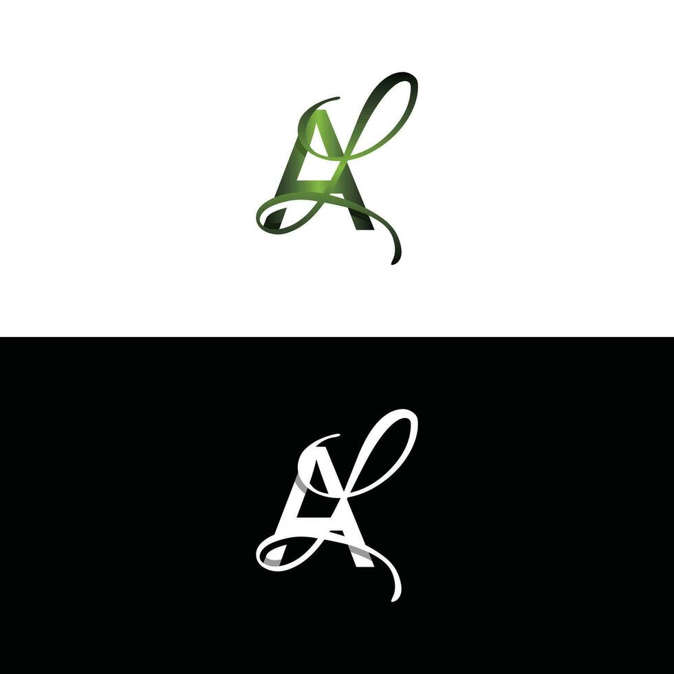 lyx brev al logotyp design mall första, logotyp monogram, logotyp företag och ikon företag, lämplig för din företag vektor