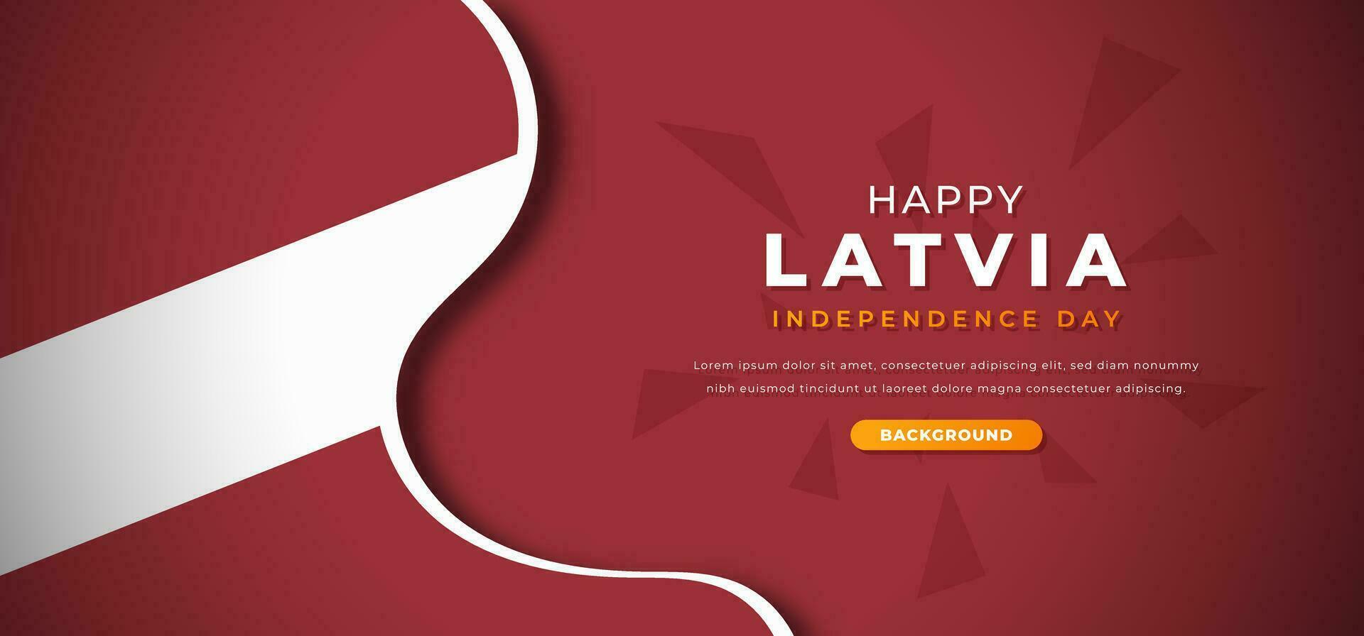 glücklich Lettland Unabhängigkeit Tag Design Papier Schnitt Formen Hintergrund Illustration zum Poster, Banner, Werbung, Gruß Karte vektor