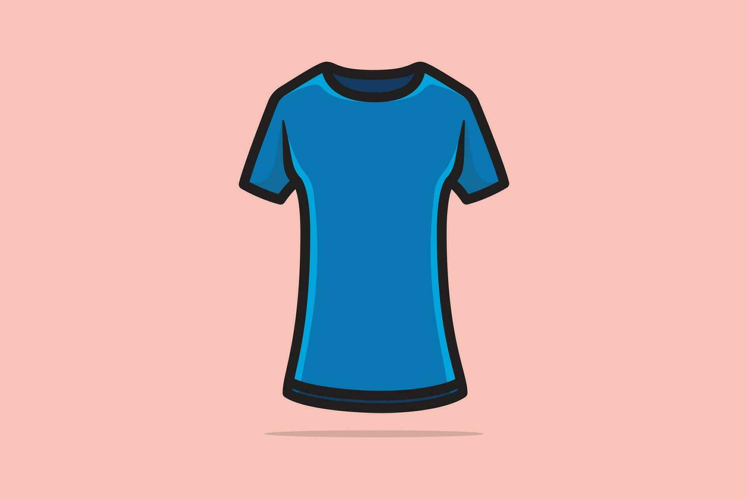 Männer und Jungs tragen Blau Farbe T-Shirt Vektor Illustration. Kleidung Mode Objekte Symbol Konzept. Jungs kurz Ärmel Hemd Vektor Design mit Schatten.