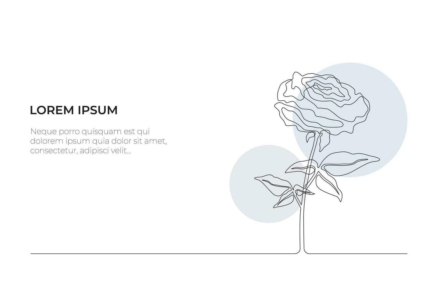 kontinuerlig linje teckning av reste sig blomma vit bakgrund. - vektor