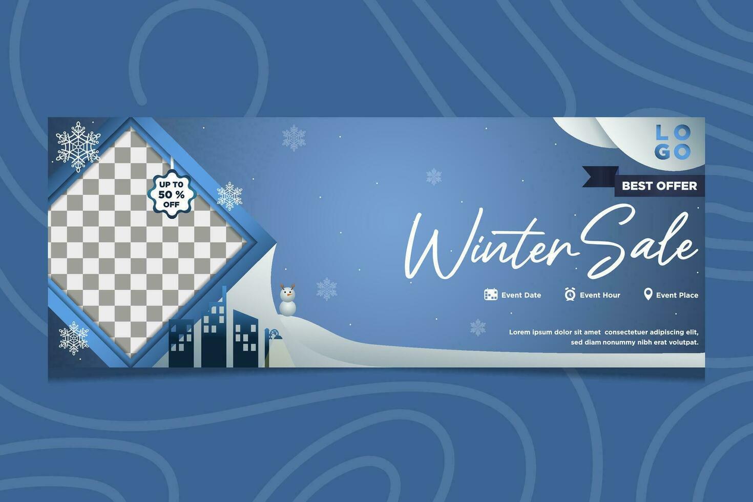 Banner Vorlage Winter Der Umsatz exklusiv Design vektor