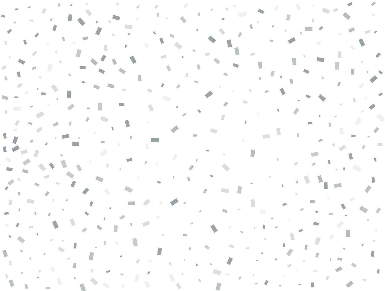 Licht Silber rechteckig funkeln Konfetti Hintergrund. Weiß festlich Textur. vektor