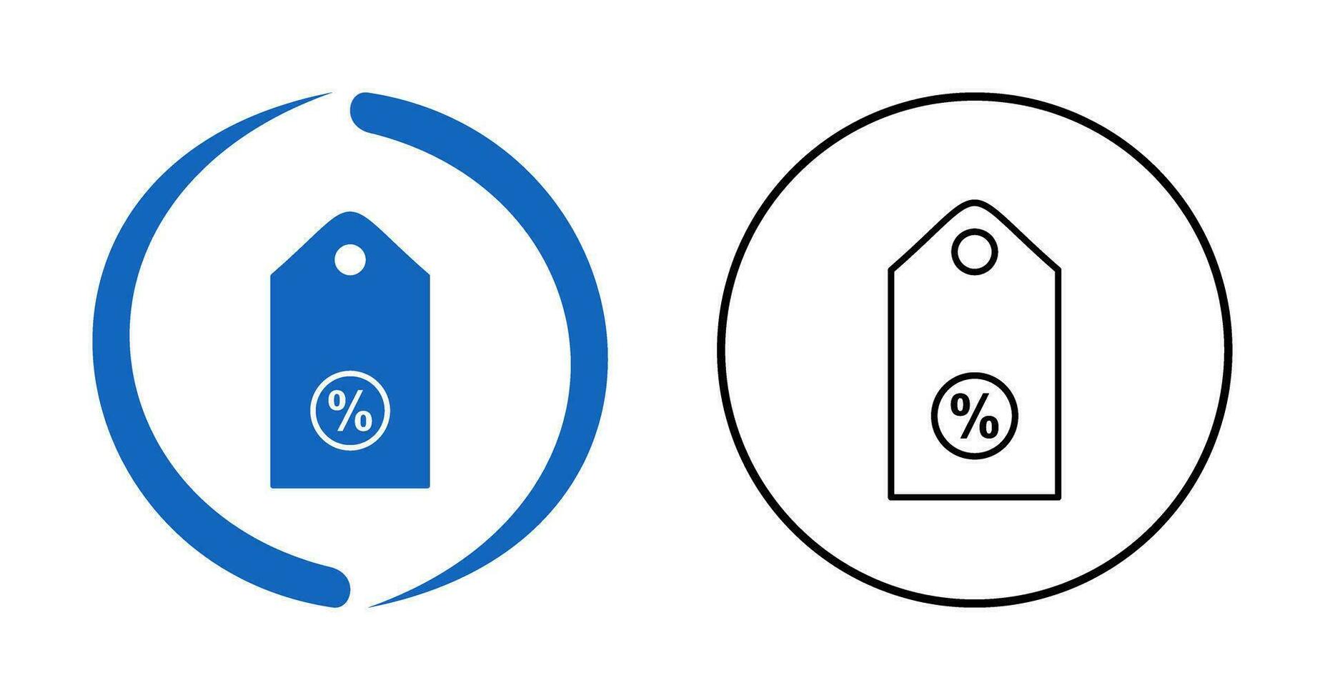 einzigartiges rabatt-tag-ii-vektorsymbol vektor