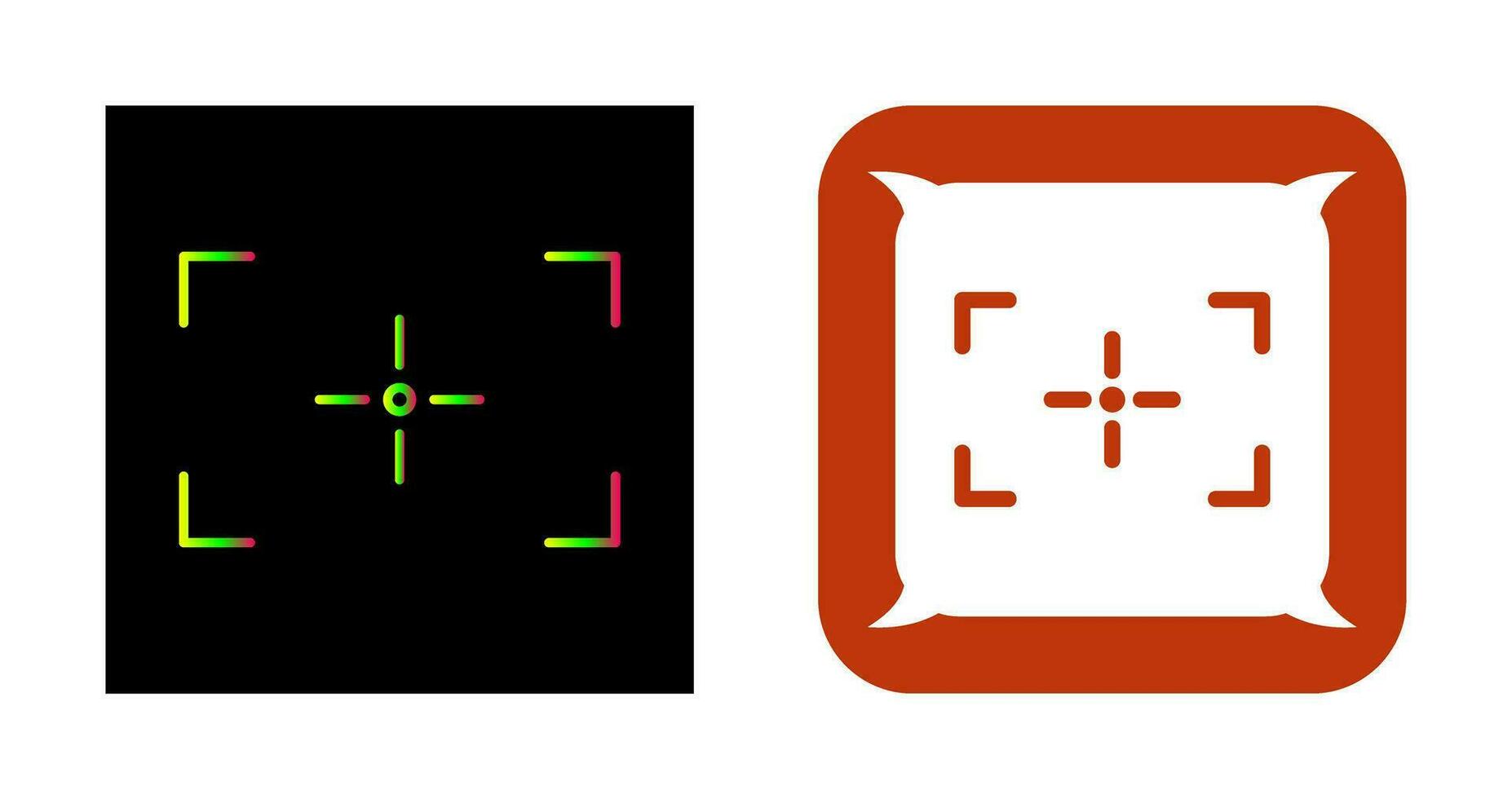 einzigartiges Fokusvektorsymbol vektor