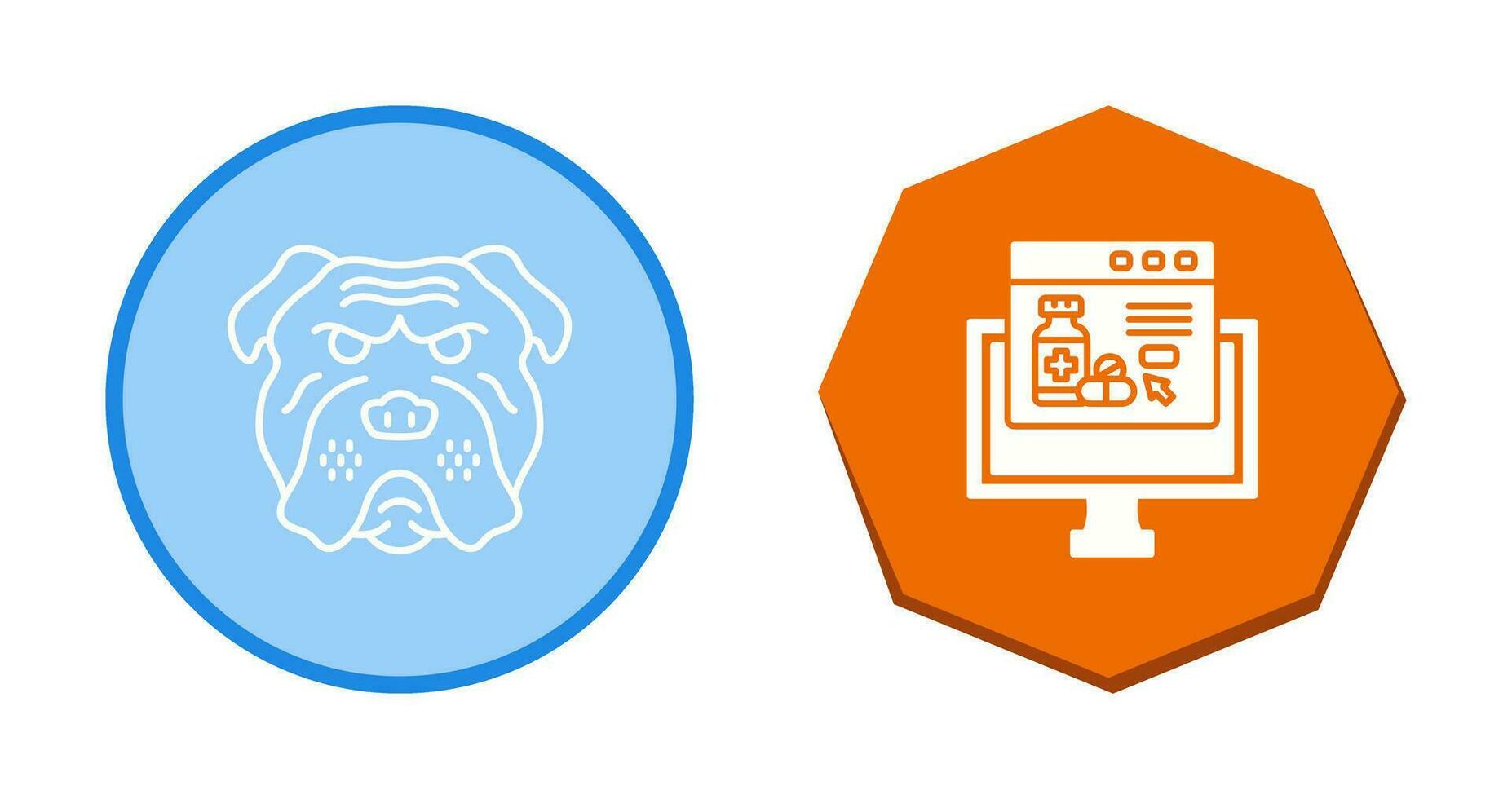 Bulldogge-Vektor-Symbol vektor