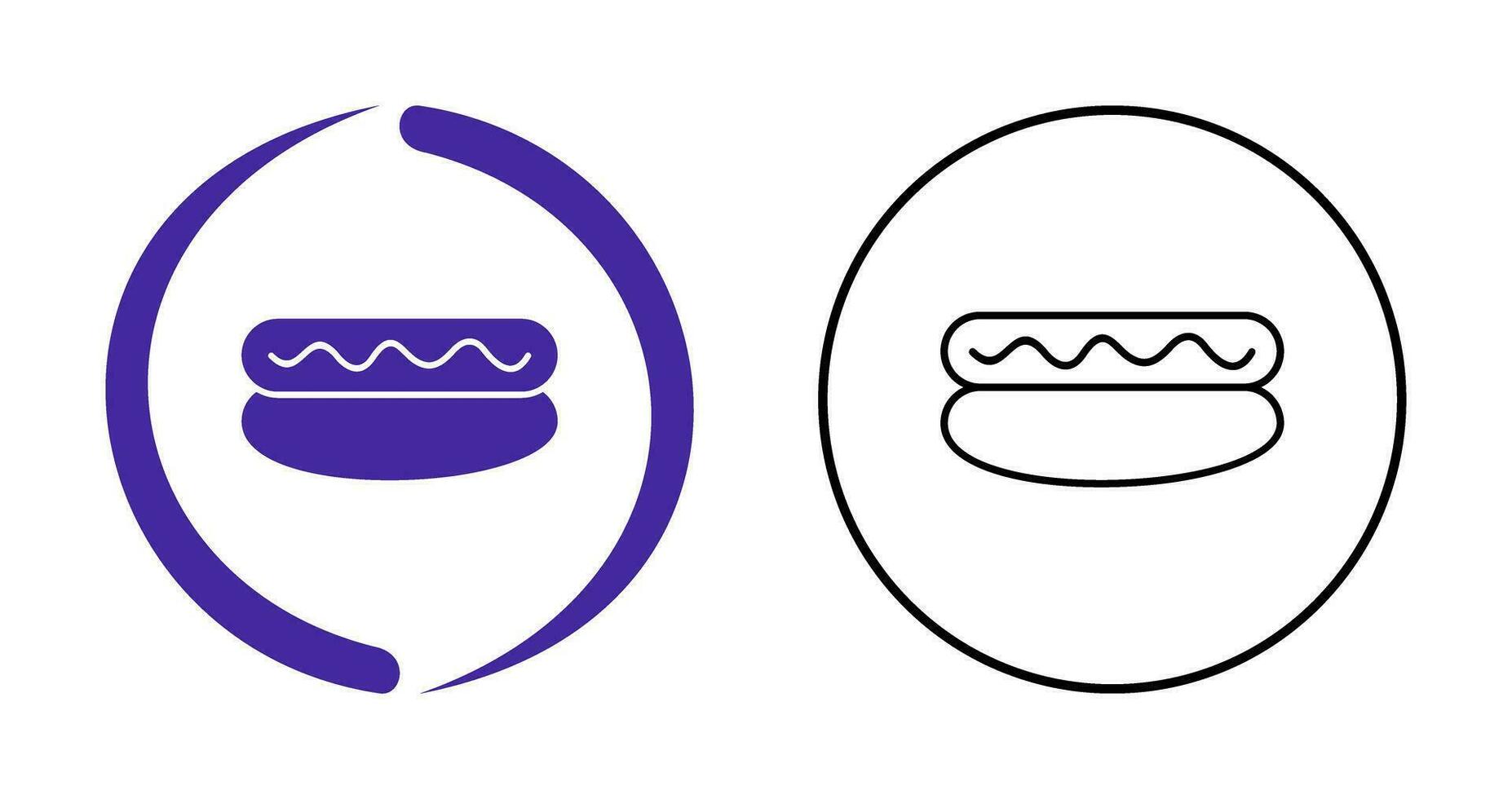 Hot-Dog-Vektor-Symbol vektor