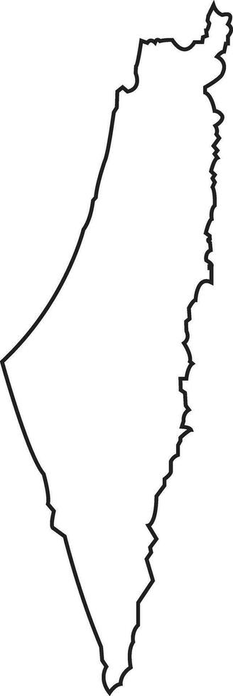 Palästina Karte Symbol im Linie Hand gezeichnet skizzieren. isoliert auf transparent Hintergrund Konzept Flagge, kritzeln Karte. Land Karte zum Infografik, Broschüren und Präsentationen. Vektor zum Apps, Webseite