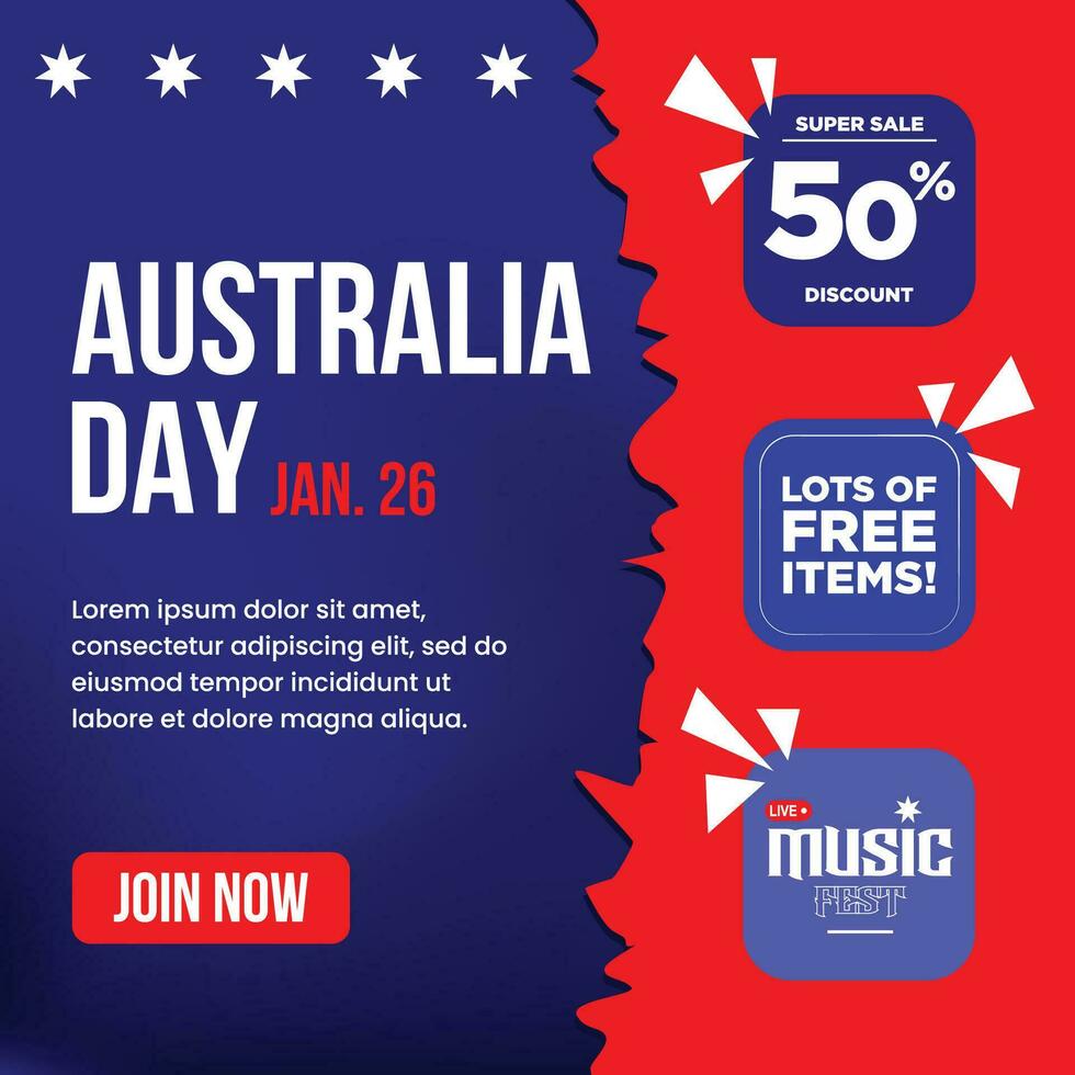 Australien dag musik fest flygblad vektor