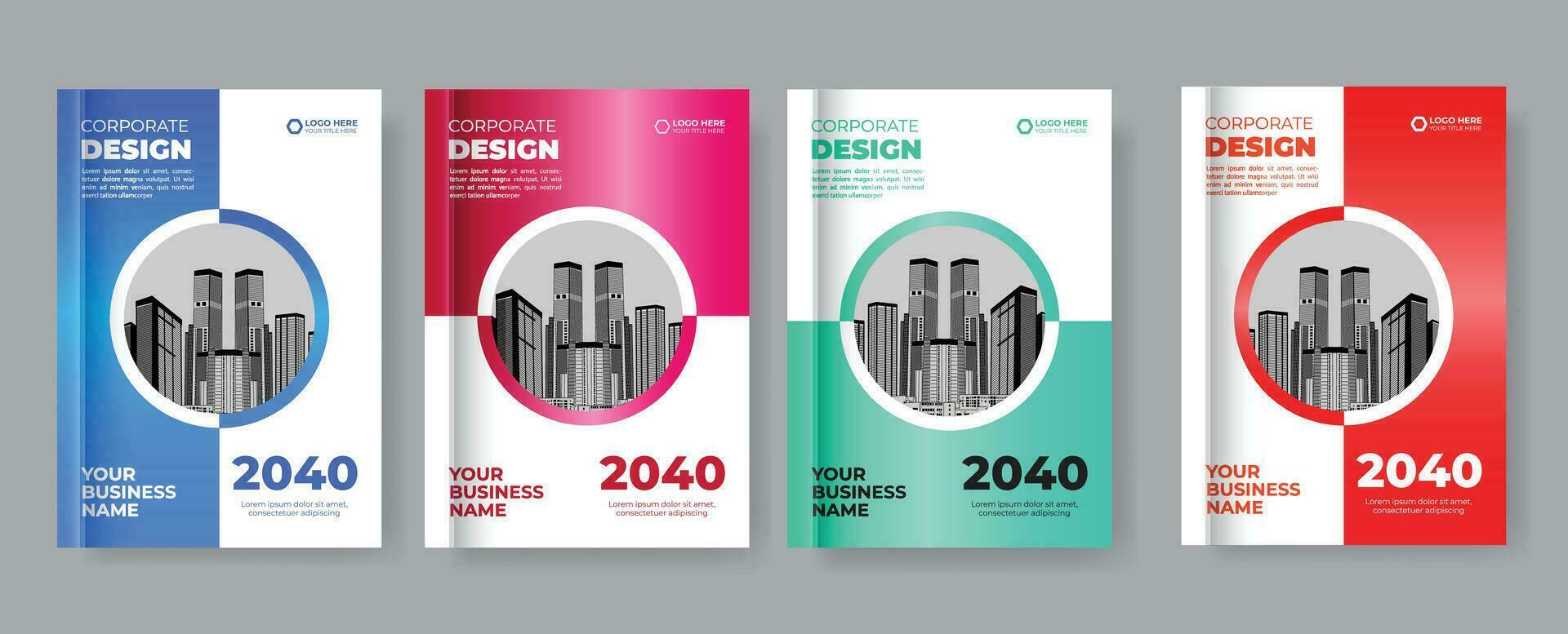 korporativ Startseite Design Vorlage im a4, jährlich Bericht, Poster, Unternehmen, Geschäft Portfolio, Präsentation, Zeitschrift Abdeckung, Startseite Design einstellen vektor