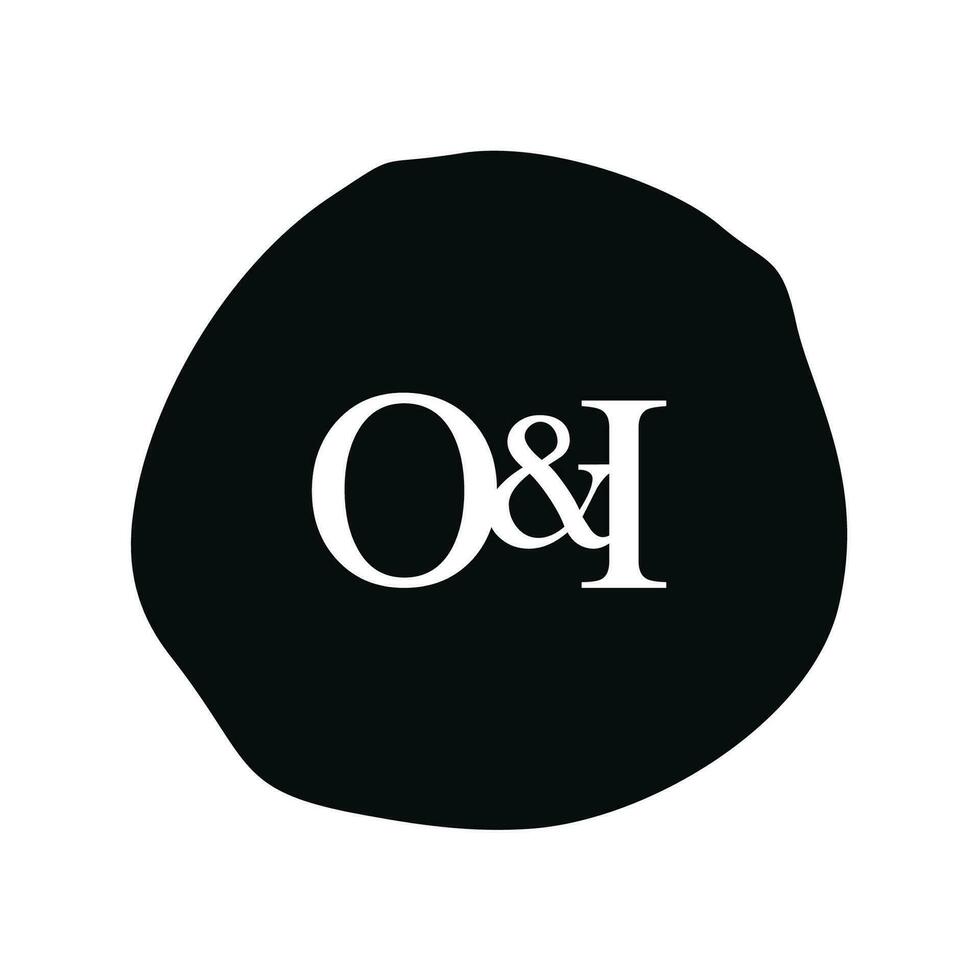 oi Initiale Logo Brief Bürste Monogramm Firma vektor