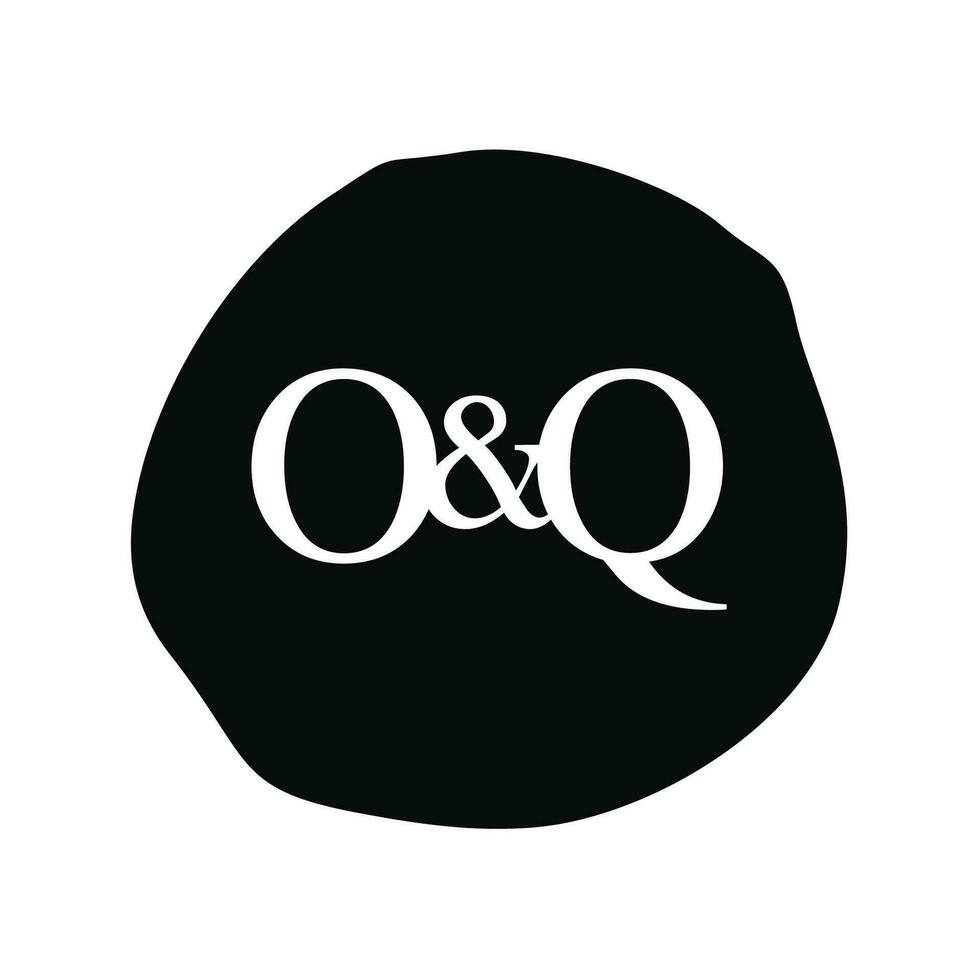 oq Initiale Logo Brief Bürste Monogramm Firma vektor