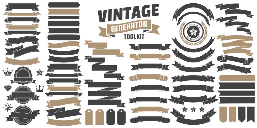 Vintage Retro Vector Logo för banner