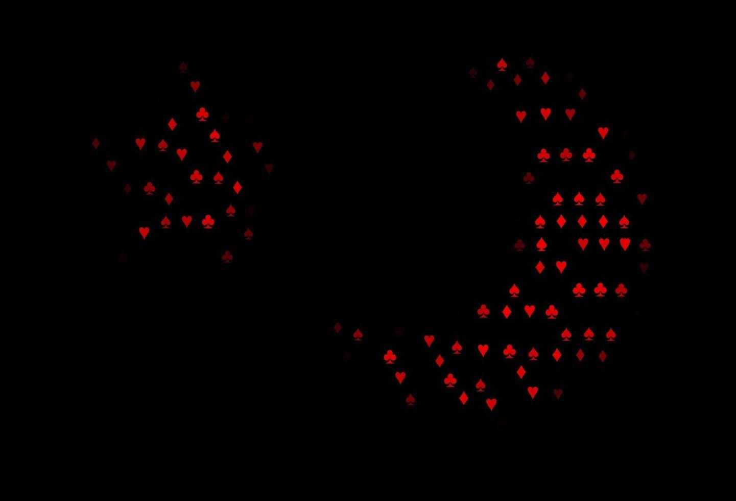 mörk röd vektor mall med pokersymboler.