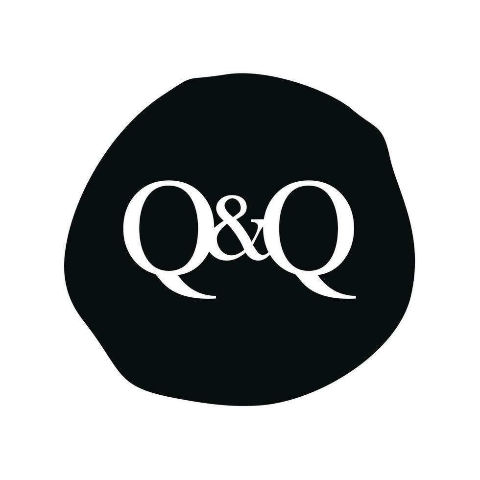 qq Initiale Logo Brief Bürste Monogramm Firma vektor