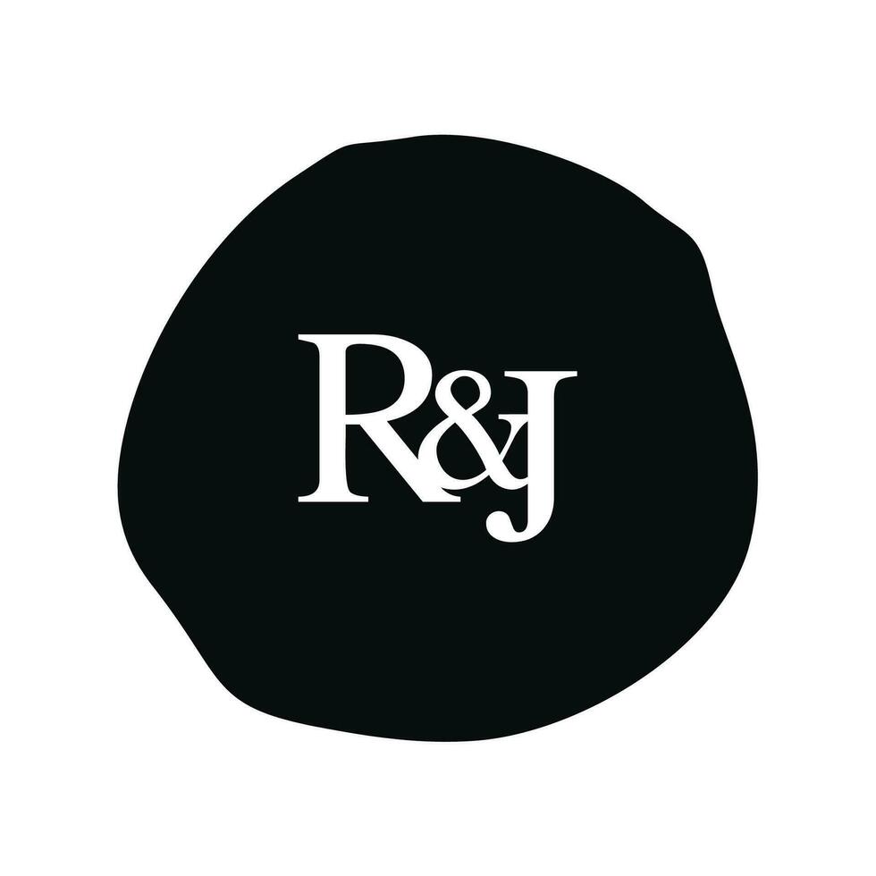 rj Initiale Logo Brief Bürste Monogramm Firma vektor