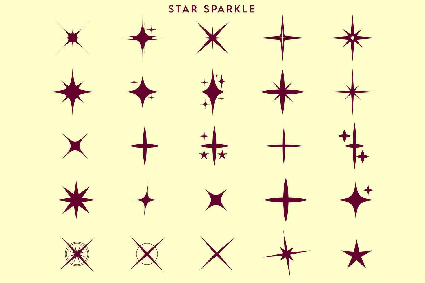 rot und Weiß Sterne, rot und Gelb Sterne, Sterne auf Weiß Hintergrund, Star funkeln und funkeln platzen Blitz Sterne vektor