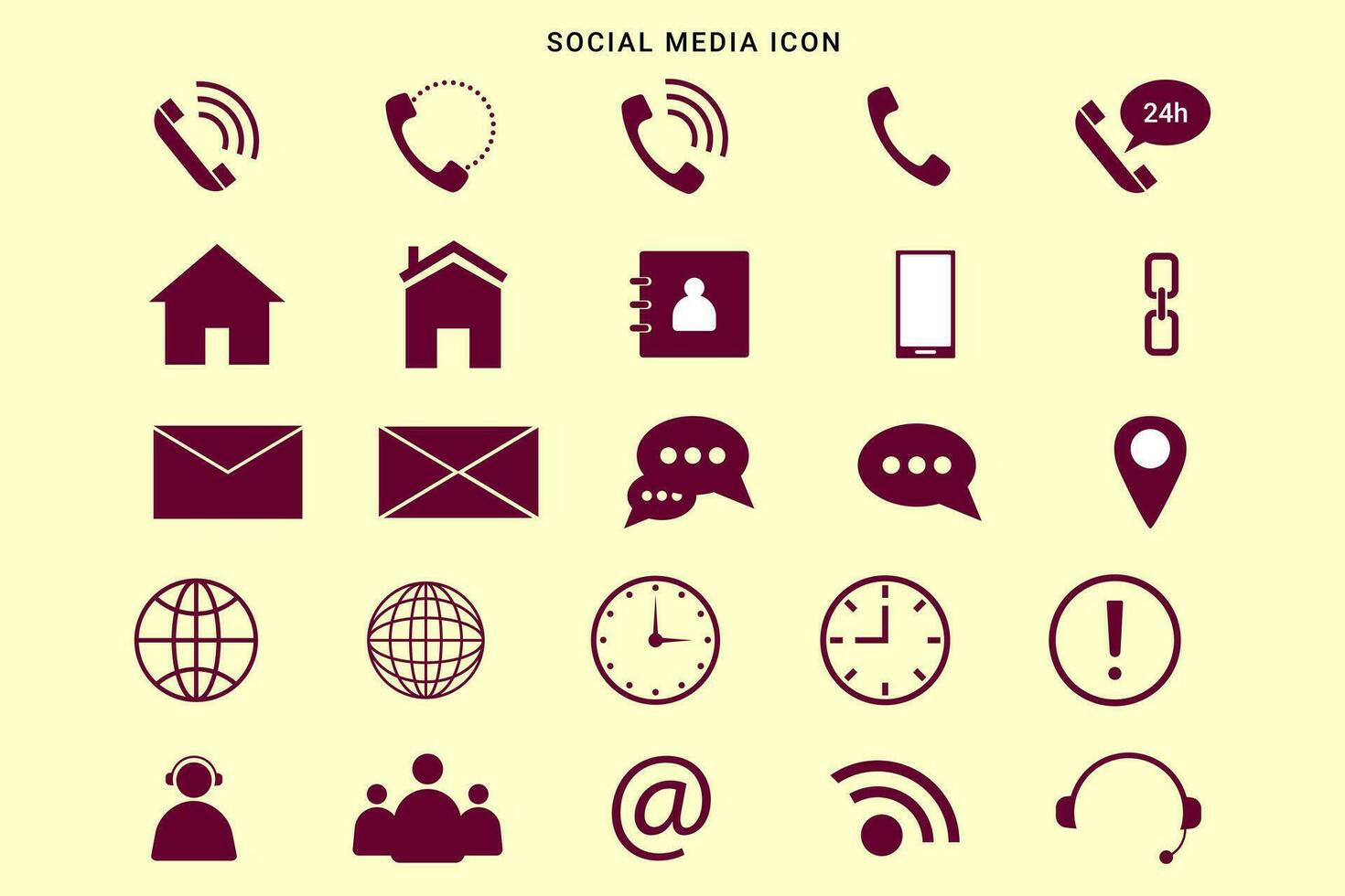 Sozial Medien Netz Symbol einstellen vektor