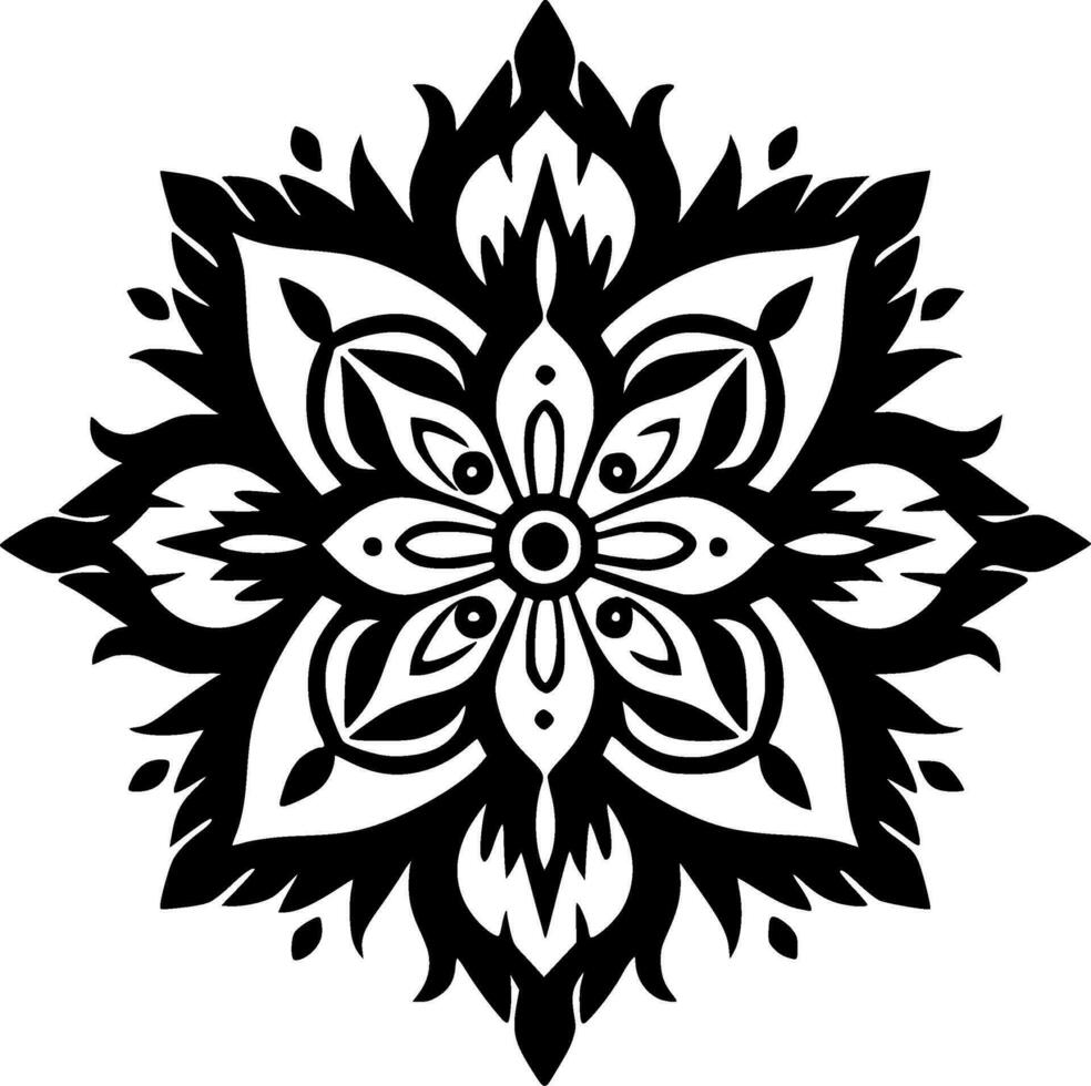 mandala, minimalistisch und einfach Silhouette - - Vektor Illustration