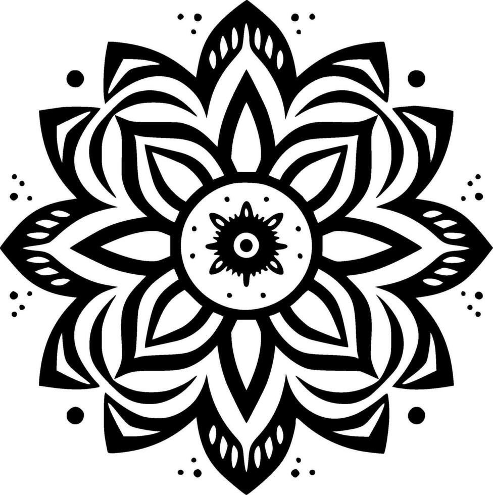 mandala, schwarz und Weiß Vektor Illustration