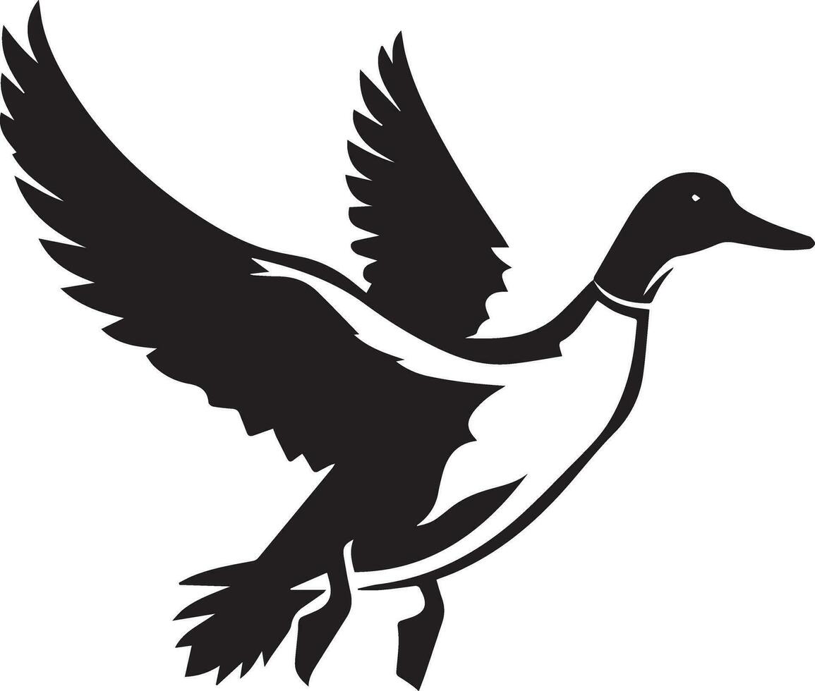fliegend Ente Vektor Silhouette Illustration schwarz Farbe