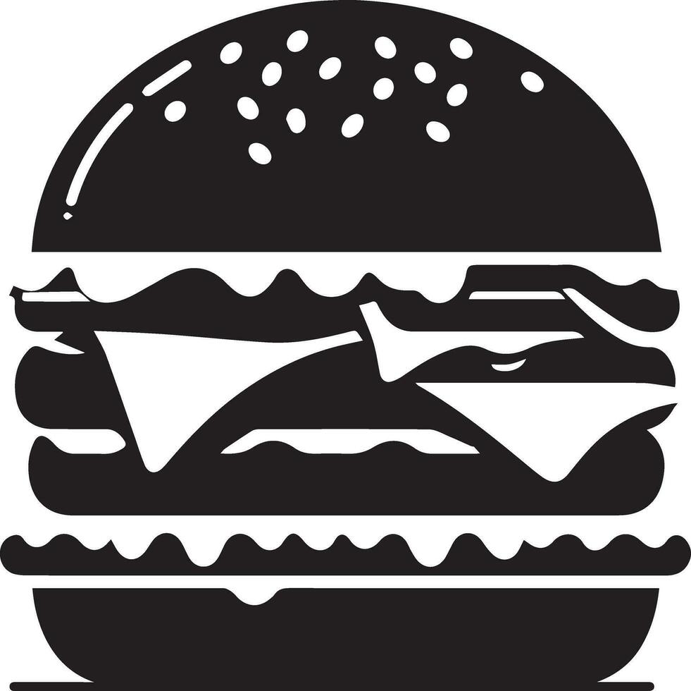 Burger Vektor Silhouette Illustration 5