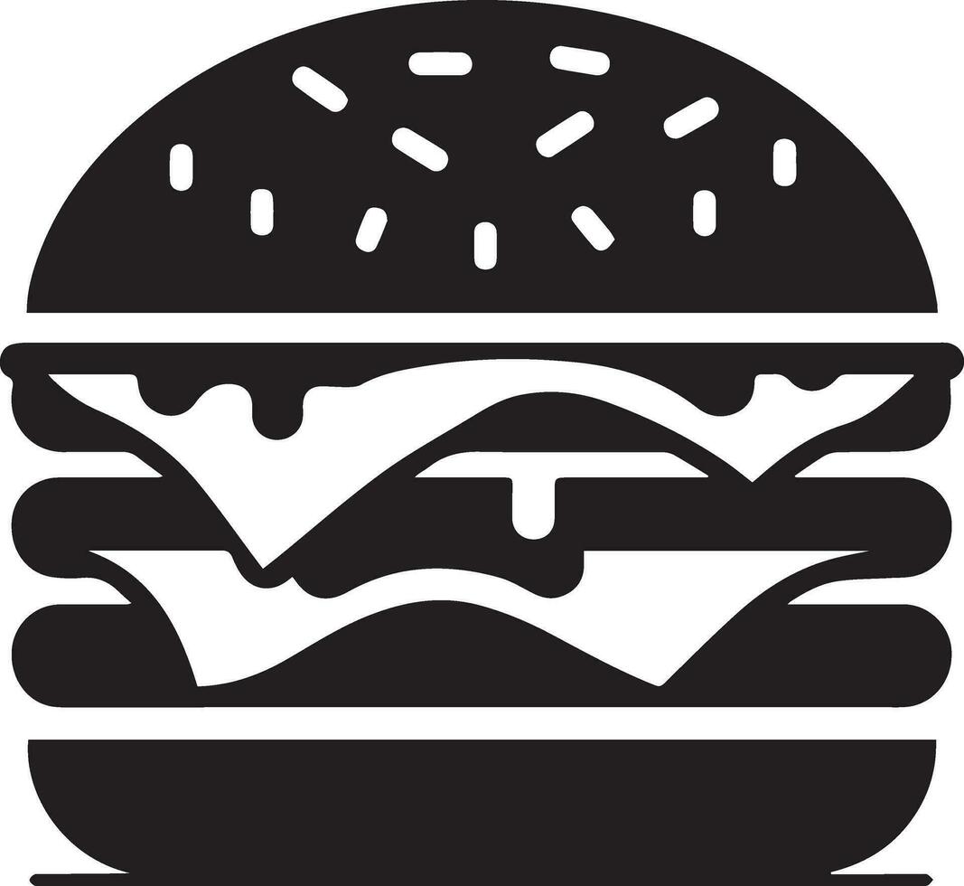 Burger Vektor Silhouette Illustration 9