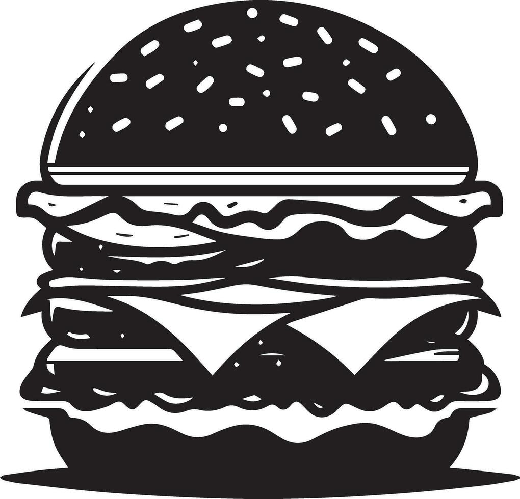 Burger Vektor Silhouette Illustration 4