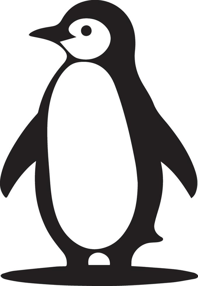 pingvin platt stil vektor silhuett 14