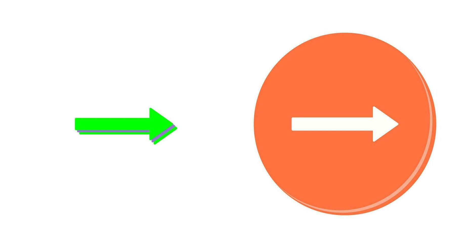 einzigartiges Vektorsymbol mit Pfeil nach rechts vektor