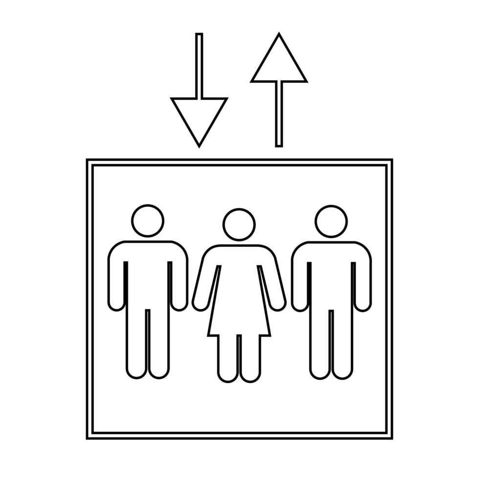 Menschen im Aufzug Symbol Menschen in Bewegung aktives Lifestyle-Zeichen vektor