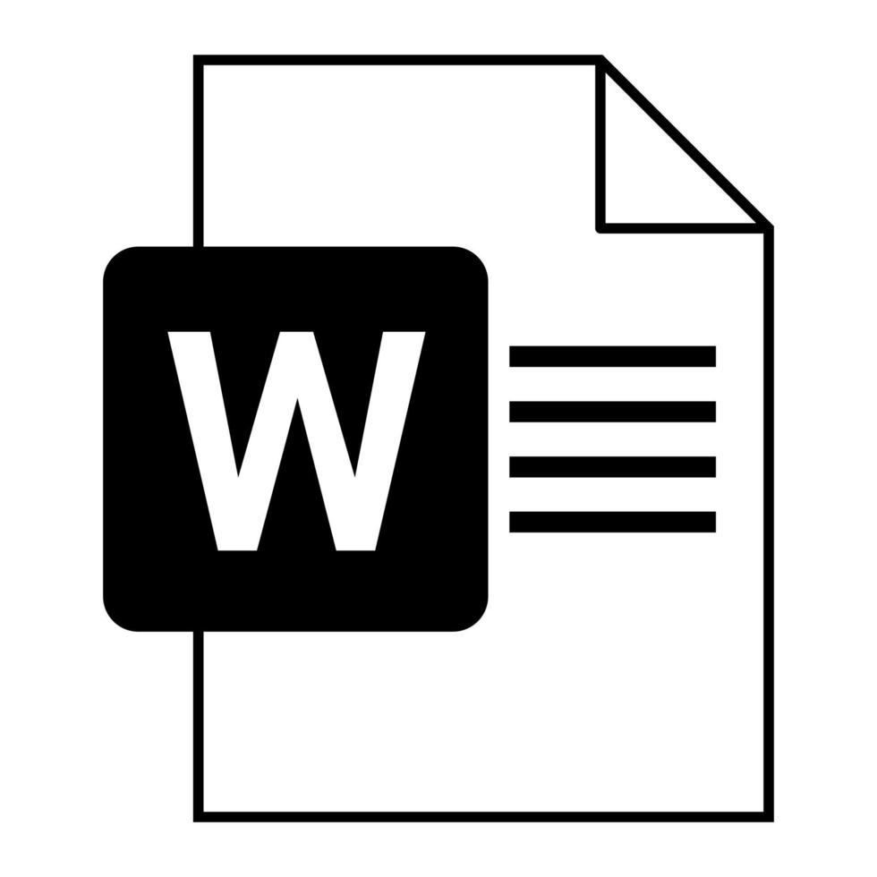 modernes flaches Design des Logo-Doc-Dateisymbols vektor